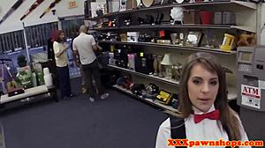 Pawnee Masturbates Then Fucks Broker for Cash Hidden Cam
