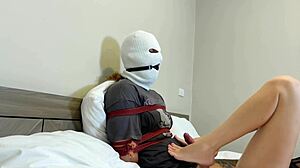 being his masked slave feels so intense n sexy footjob thrill