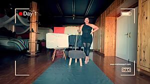 Dominatrix Mistress April Fucks Latex Bound Slave With Electro Toys