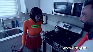 BUSTY VELMA DEEPTHROATS And RIDES FRED'S HARD COCK