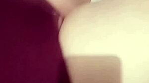 Chubby Wife's Big Clit Pulsing Before Bent-Over Bedroom Pound