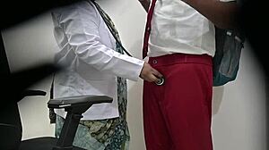 Lady Doctor Examines Schoolboy's Throbbing Patient Cock