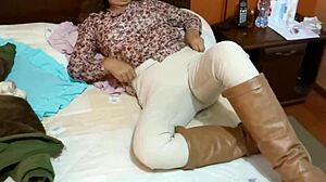 horny stepmom milf home from work flashes huge tits hairy pussy begs for hard fuck