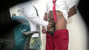 Lady Doctor Examines Schoolboy's Throbbing Patient Cock