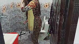 Indian maid, want your boss's cock slamming you in the bathroom with dirty Hindi talk?