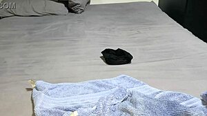 Bisex cuckold hubby strokes lover while wife karina watches mmf fun