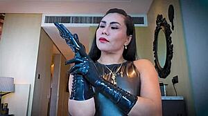 whispering latex gloves tease your senses softly