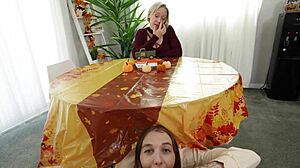 Breezy Bri's tight pussy rides holiday step-sis style