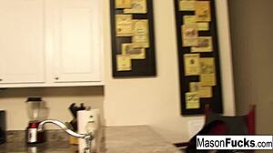 Mason's Kitchen Masturbation Turns into Angry Hardcore Cumshot