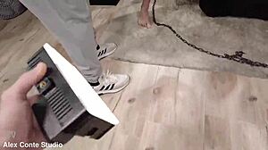 Veronica Leal's First Backstage Thong Panties in Garage!