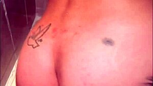 colombian girlfriend caught bathing moans from big cock fuck