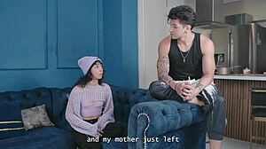 Muscular Bodybuilder Creampies Tiny Latina Teen Pussy Rough