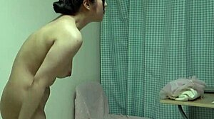 Big Tits Japanese Stewardess Strips Lingerie Uniform For Steamy Shower
