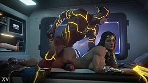 two amazon warriors wonder woman big barda monster cocks cum everywhere!!