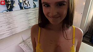 Blonde Sky Wonderland's Big Tits Hotel Creampie Makes You Wonder