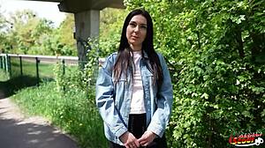 german scout picks up slim teen viks angel for rough casting couch fuck