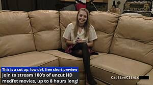 Corporate slaves Ava Siren bent over face fucked gaping pussy in backstage bdsm fetish parody