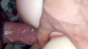 gf's tight pussy squirts from new buttplug before hard doggy pounding?