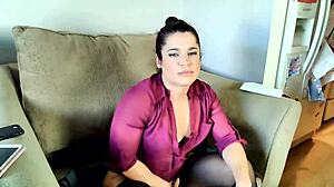 Mommy's Taboo Cum-Guzzling Blowjob Swallows Every Drop in Secret Miniskirt Tease!