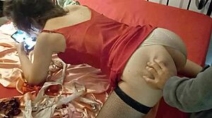 french slut in corset thong spandex heels rims then pov blowjobs doggystyle 😘🍑