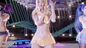 MMD KPop Dance Turns Hentai Wild with Ahri Akali Evelynn 4K!