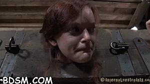 Honey Bound in Latex Suit Fucked Hard Punished in Garage Tight Pussy Orgasm