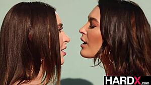 katrina and ella, you two grind clits and lick asses in fiery lingerie tribbing?