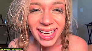 rory knox gags sloppy on rough face fuck