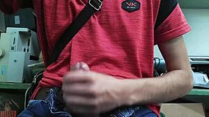 masturbating hard at my desk this time naked and skinny!