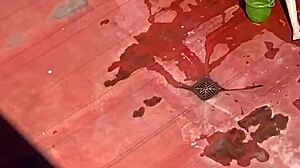 Neighbors sunbathing in bikinis on the terrace, part 4