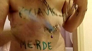 french housewife maid's chained toilet slave session