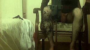 wanna watch crossdresser maria tease in black nylon panties high heels and miniskirt?