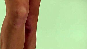 Najdenko flexes naked gymnast body teasing workout