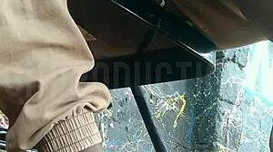 playing upskirt with park african teen slut flashing tits outdoors