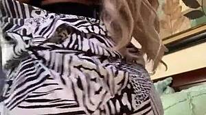 busty ebony nyla storm's big booty twerks while i vibrate her wet pussy hard