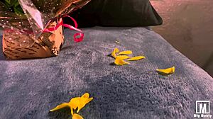 Cute Shemale Sucks And Rides Huge Dildo To Squirting Orgasm