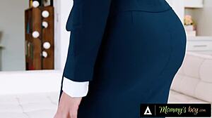 mommys flight attendant lauren phillips rough practice with stepson big cock doggystyle cum on ass 😈🍑💦