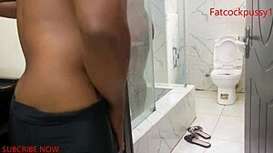 Peeking at stepmom's bath led to ripping clothes and fucking her juicy big ass
