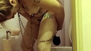 french housewife maid's chained toilet slave session