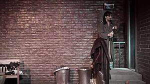 lisa rose teases hidden thrills with double encounters deep in shadowy alley nights