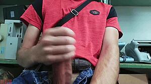 masturbating hard at my desk this time naked and skinny!