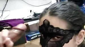 i got my cute face fulla cum from huge interracial cock handjob 😩 sailor girl sailor