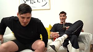 My stepsis Keila Bassi rides grandpa's huge cock doggystyle when alone!