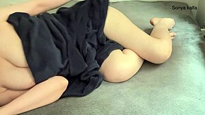 stepsis horny on bed fingering pussy sends vid to hot teacher?