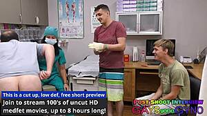 Doctor Tampa and Doctor Canada glove up sterilize castrate patient backstage humiliation