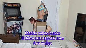 Wife Cucks Husband with Friend Behind His Back