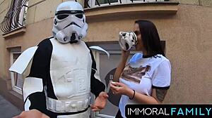 stepdad's star wars cosplay butt fuck may the fourth