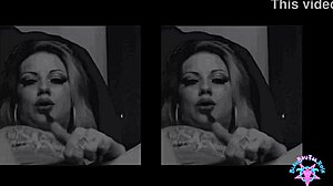 Bleubrutalrose rams metal dildo in goth milf pussy wearing pink latex heels