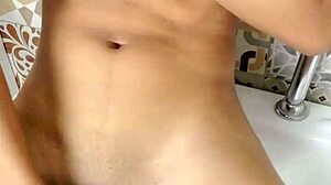 i got so horny masturbating my pussy in bathroom underwear