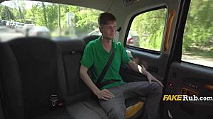 shy milf taxi driver blows virgin then rides his cock hard